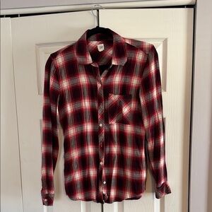 GAP Women's Red Plaid Shirt